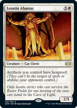 [021]【EN】レオニンの高僧/Leonin Abunas【2XM】[R][白]