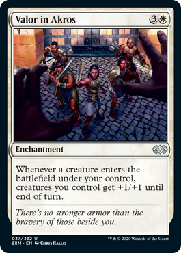 [037]【EN】【FOIL】アクロスでの武勇/Valor in Akros【2XM】[U][白]