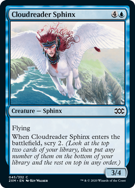 [045]【EN】雲読みスフィンクス/Cloudreader Sphinx【2XM】[C][青]