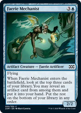 [050]【EN】【FOIL】フェアリーの機械論者/Faerie Mechanist【2XM】[C][青]