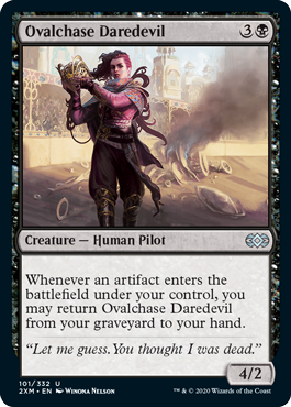 [101]【EN】【FOIL】楕円競走の無謀者/Ovalchase Daredevil【2XM】[U][黒]