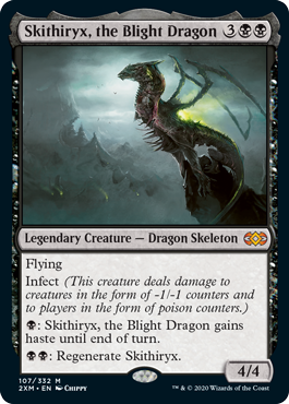 [107]【EN】【FOIL】荒廃のドラゴン、スキジリクス/Skithiryx, the Blight Dragon【2XM】[M][黒]