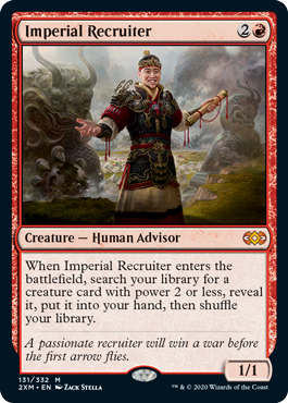 [131]【EN】【FOIL】帝国の徴募兵/Imperial Recruiter【2XM】[M][赤]