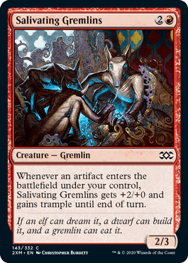 [143]【EN】【FOIL】垂涎グレムリン/Salivating Gremlins【2XM】[C][赤]