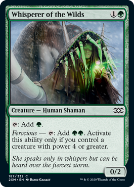 [187]【EN】【FOIL】荒野の囁く者/Whisperer of the Wilds【2XM】[C][緑]