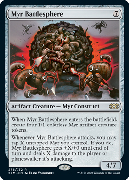 [276]【EN】【FOIL】マイアの戦闘球/Myr Battlesphere【2XM】[R][茶]