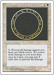 [014]【EN】黒の防御円/Circle of Protection: Black【4ED】[C][白]