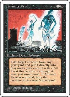 [118]【EN】動く死体/Animate Dead【4ED】[U][黒]
