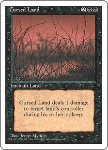 [127]【EN】呪われた地/Cursed Land【4ED】[U][黒]