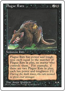 [154]【JP】疫病ネズミ/Plague Rats【4ED】[C][黒]