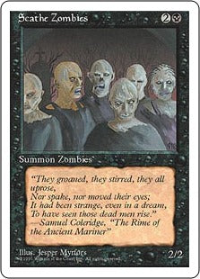 [158]【JP】スケイズ・ゾンビ/Scathe Zombies【4ED】[C][黒]