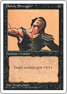 [166]【EN】邪悪なる力/Unholy Strength【4ED】[C][黒]