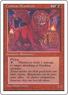 [183]【EN】真紅のマンティコア/Crimson Manticore【4ED】[R][赤]