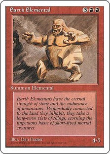 [188]【JP】大地の精霊/Earth Elemental【4ED】[U][赤]