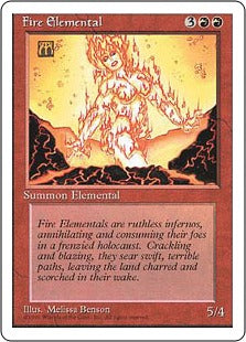[191]【EN】炎の精霊/Fire Elemental【4ED】[U][赤]