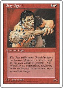 [200]【EN】灰色オーガ/Gray Ogre【4ED】[C][赤]
