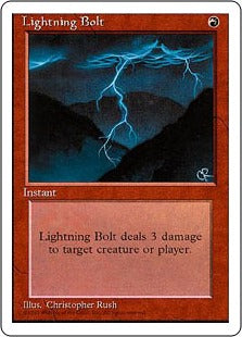 [208]【JP】稲妻/Lightning Bolt【4ED】[C][赤]