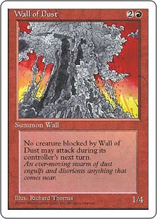 [229]【JP】塵の壁/Wall of Dust【4ED】[U][赤]