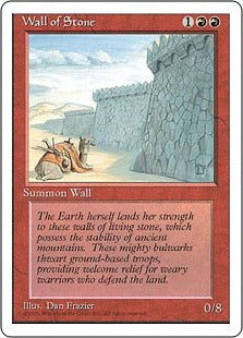[231]【EN】石の壁/Wall of Stone【4ED】[U][赤]