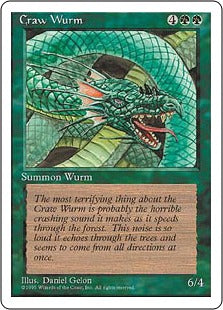 [238]【EN】大喰らいのワーム/Craw Wurm【4ED】[C][緑]