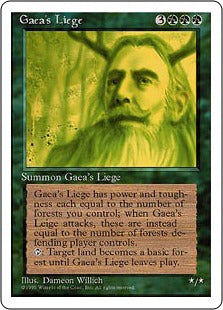 [247]【EN】大地のしもべ/Gaea's Liege【4ED】[R][緑]