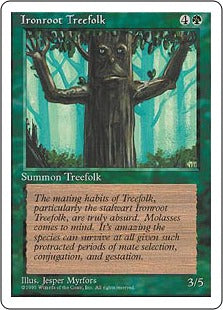 [253]【JP】鉄の根の樹人族/Ironroot Treefolk【4ED】[C][緑]
