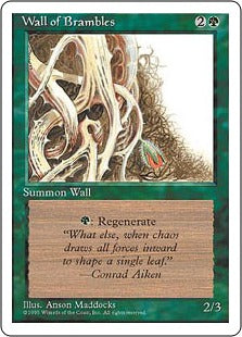 [282]【JP】茨の壁/Wall of Brambles【4ED】[U][緑]
