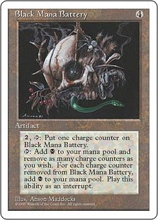[298]【EN】黒の魔力貯蔵器/Black Mana Battery【4ED】[R][茶]