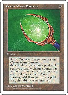[323]【JP】緑の魔力貯蔵器/Green Mana Battery【4ED】[R][茶]