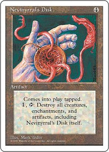 [338]【JP】ネビニラルの円盤/Nevinyrral's Disk【4ED】[R][茶]