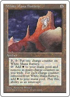 [357]【JP】白の魔力貯蔵器/White Mana Battery【4ED】[R][茶]
