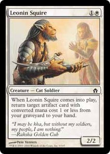 [009]【EN】【FOIL】レオニンの従者/Leonin Squire【5DN】[C][白]