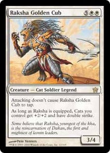 [012]【EN】【FOIL】黄金の若人ラクシャ/Raksha Golden Cub【5DN】[R][白]