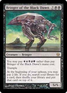 [043]【EN】【FOIL】黒の夜明けの運び手/Bringer of the Black Dawn【5DN】[R][黒]