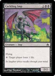 [044]【EN】【FOIL】大笑いのインプ/Cackling Imp【5DN】[C][黒]