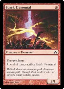 [079]【EN】【FOIL】火花の精霊/Spark Elemental【5DN】[C][赤]