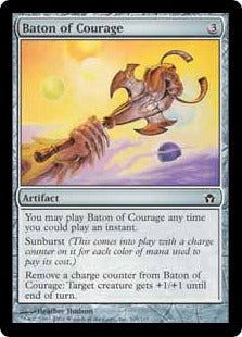[105]【EN】【FOIL】勇気のバトン/Baton of Courage【5DN】[C][茶]