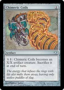 [108]【EN】【FOIL】キマイラ・コイル/Chimeric Coils【5DN】[U][茶]