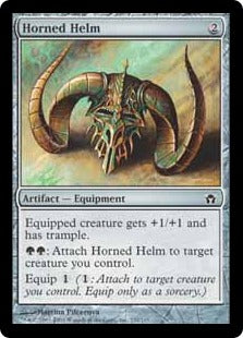 [132]【EN】【FOIL】角兜/Horned Helm【5DN】[C][茶]