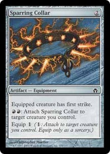 [154]【EN】【FOIL】争いの首輪/Sparring Collar【5DN】[C][茶]