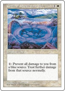 [018]【EN】青の防御円/Circle of Protection: Blue【5ED】[C][白]