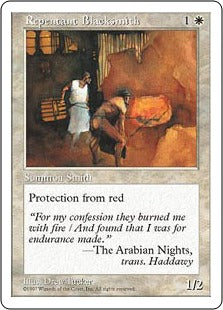 [054]【JP】悔悟せる鍛冶屋/Repentant Blacksmith【5ED】[C][白]