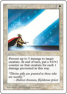 [057]【JP】聖なる加護/Sacred Boon【5ED】[U][白]