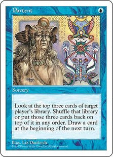[110]【EN】先触れ/Portent【5ED】[C][青]