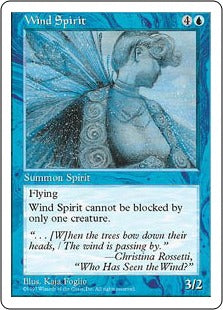 [136]【JP】風の精/Wind Spirit【5ED】[U][青]