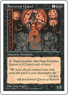 [194]【JP】魔術師の女王/Sorceress Queen【5ED】[R][黒]