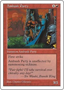 [208]【JP】待ち伏せ部隊/Ambush Party【5ED】[C][赤]