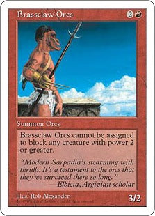 [213]【EN】真鍮爪のオーク/Brassclaw Orcs【5ED】[C][赤]