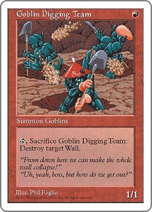 [234]【JP】ゴブリン穴掘り部隊/Goblin Digging Team【5ED】[C][赤]