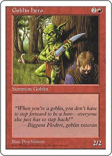 [235]【EN】ゴブリンの勇士/Goblin Hero【5ED】[C][赤]